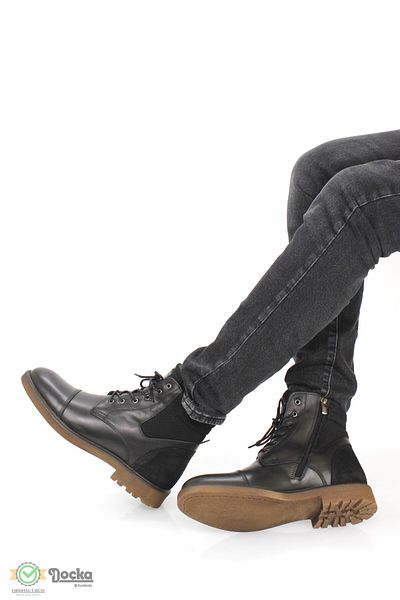 MARCOMEN Men's Classic Style Genuine Leather Zippered Boots