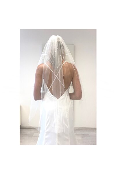 BBA TULLE STORE Voal de mireasă cu perle, voal de mireasă din tul cu perle, v...