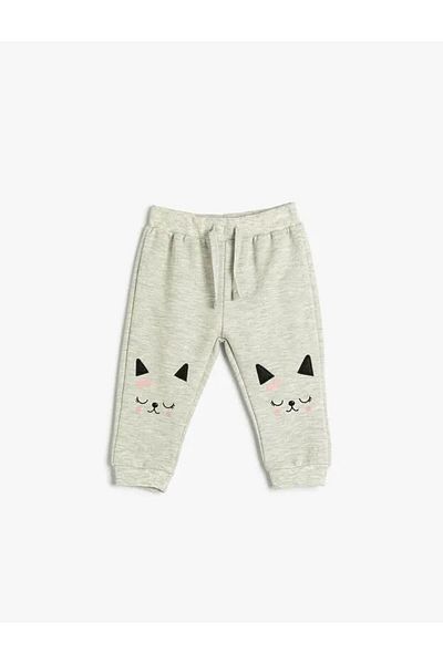 Koton Baby Girl Sweatpants Gray 4wmg40034ak