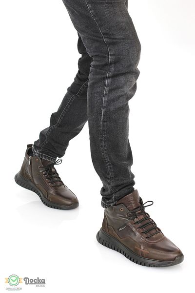 MARCOMEN Men's Genuine Leather Sports Style Rubber Sole Casual Boots