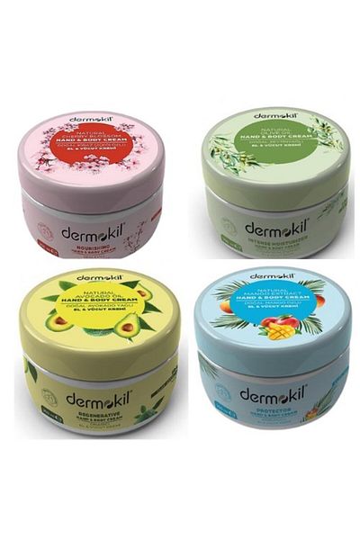 Dermokil DERMOKİL 250 ml Set of 4 - Avocado, Cherry Blossom and Mango Extract Olive Oil Hand and Body Cream
