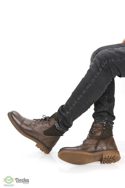 MARCOMEN Men's Classic Style Genuine Leather Zippered Boots