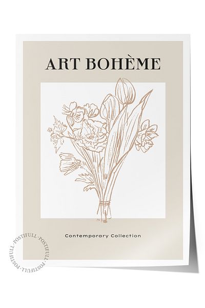 Postifull Απαλή αφίσα τοίχου με θέμα Bohemian Nordic - Διακόσμηση υπνοδωματίου και σαλονιού χωρίς πλαίσιο