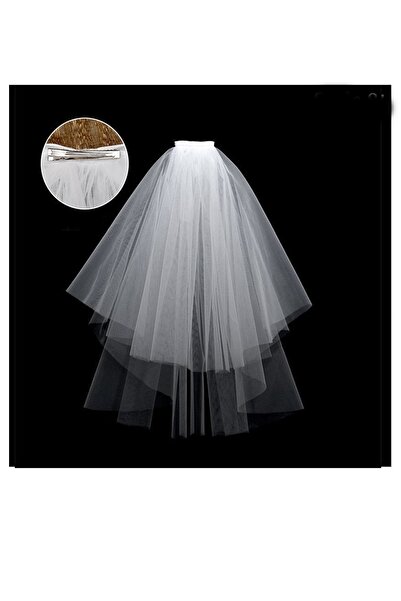 BBA TULLE STORE Voal scurt Voal de mireasă cu perle, voal de mireasă din tul ...