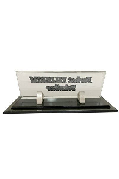 MERTKRİSTAL Kişiye Özel Masaüstü Isimlik M523-gümüş