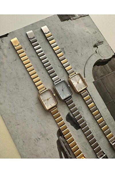 ÇENÇEN Minimal Gold Renk Klipsli Kordon Kol Saati