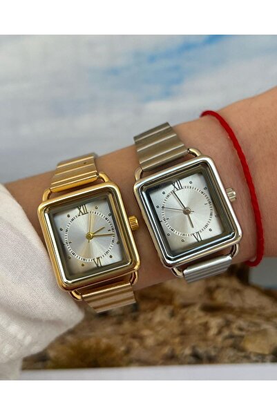 ÇENÇEN Minimal Gold Renk Klipsli Kordon Kol Saati