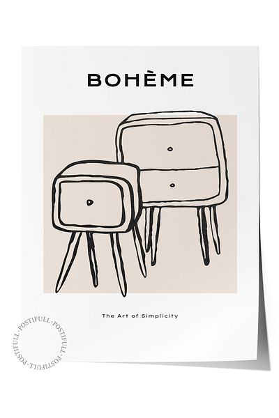 Postifull Απαλή αφίσα Boho Nordic με θέμα Duar - Διακόσμηση σαλονιού, κουζίνας και υπνοδωματίου
