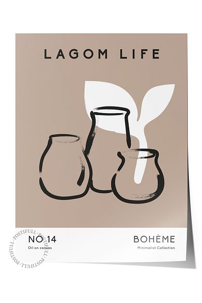 Postifull Απαλή αφίσα Boho Nordic με θέμα Duar - Διακόσμηση σαλονιού, κουζίνας και υπνοδωματίου