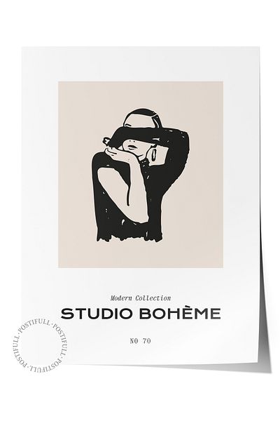 Postifull Απαλή αφίσα Boho Nordic με θέμα Duar - Διακόσμηση σαλονιού, κουζίνας και υπνοδωματίου