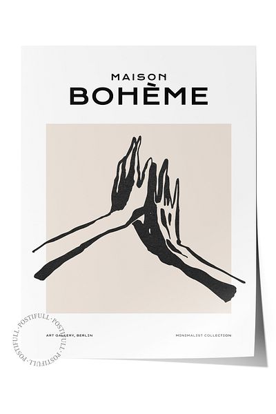 Postifull Απαλή αφίσα Boho Nordic με θέμα Duar - Διακόσμηση σαλονιού, κουζίνας και υπνοδωματίου