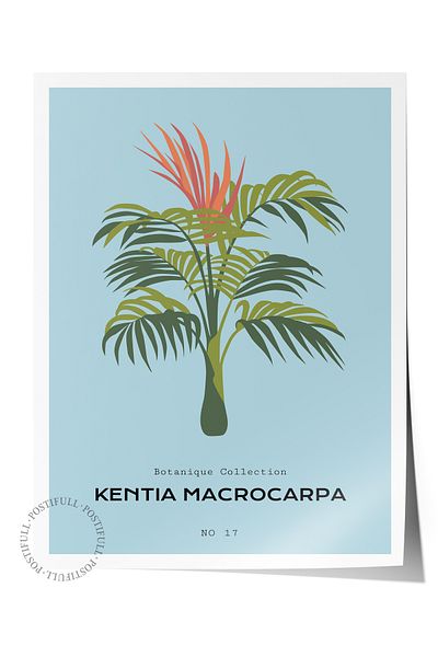 Postifull Αφίσα με θέμα το Tropical Aesthetic Duar - Διακόσμηση χωρίς πλαίσιο, σαλόνι, κουζίνα και υπνοδωμάτιο