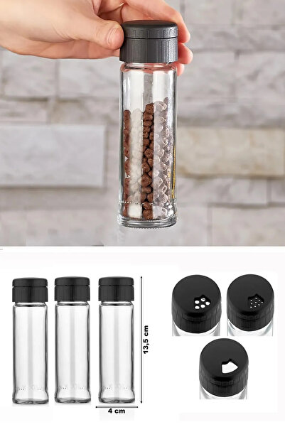 Rapt 105 cc Kapaklı Baharatlık Kavanozu Yedek Kavanoz Baharatlık