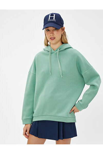 Koton Βασικό φούτερ με κουκούλα μακρυμάνικο