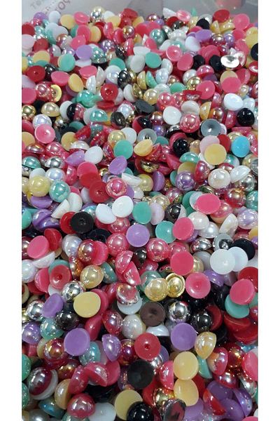 platin hediyelik mixed gluing pearl 100 grams 10 mm