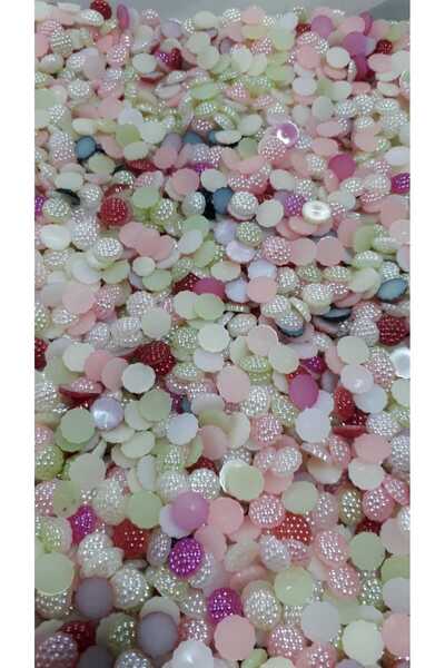 platin hediyelik mixed gluing beads 100 grams 8 mm