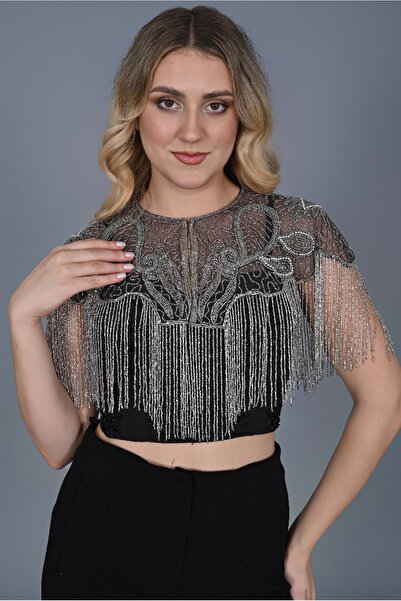 GATSBYLADY LONDON SUZİ - EL İŞLEMELİ , TAŞ PÜSKÜLLÜ ŞAL