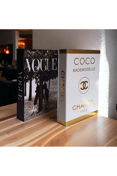 NARİBA Σετ διακοσμητικό κουτί βιβλίων Vogue & Chanel 2 τεμαχίων