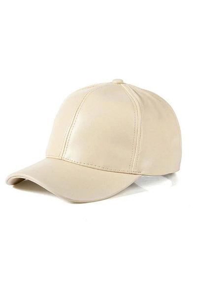 BAHELS Μπεζ Unisex Vegan Δερμάτινο Καπέλο