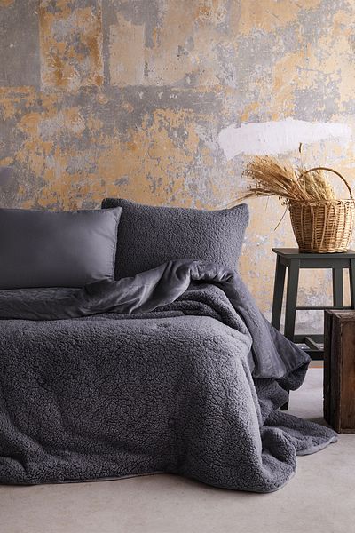 Apricitas HOME Basic Softly Anthracite Double Quilt Set