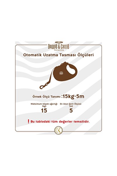 Doggie S Master Seri Otomatik Makaralı Köpek Gezdirme 15KG / 5MT