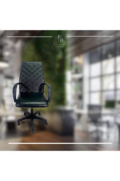 BİLGİ BÜRO MOBİLYALARI Yönetici Müdür Makam Deri Çalışma Koltuğu Hilal