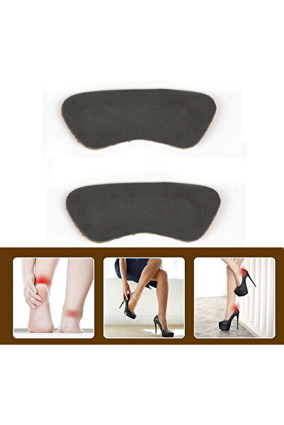 AiryFooT (Gri) Ayakkabı Topuk Vurma Önleyici Sağlıklı Doğal Deri Ped, Kendind...