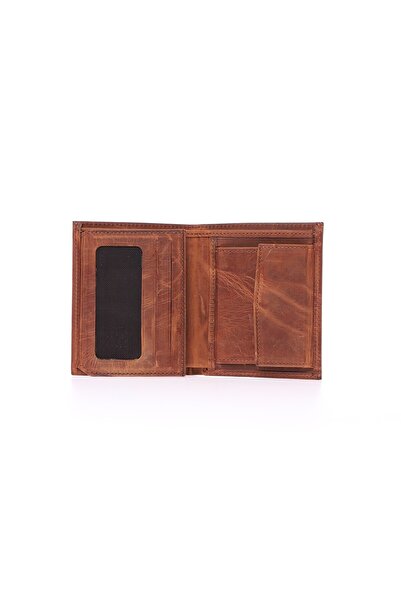Grande 3702 Κλασικό ανδρικό πορτοφόλι από γνήσιο δέρμα με θήκη νομισμάτων