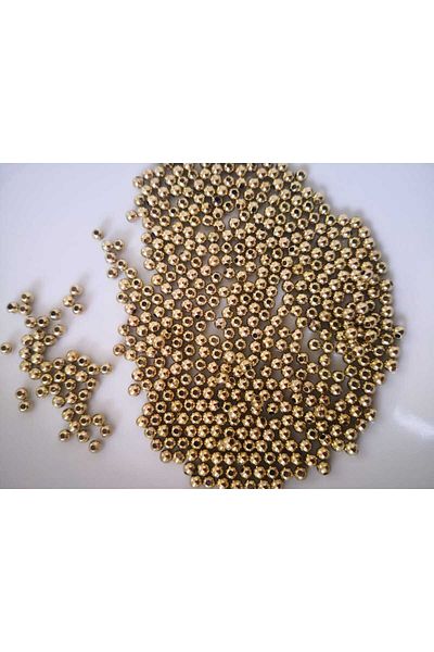 PASAMİA 4 Mm Gold Color Plastic Beads 25 gr (660-680 Pieces)