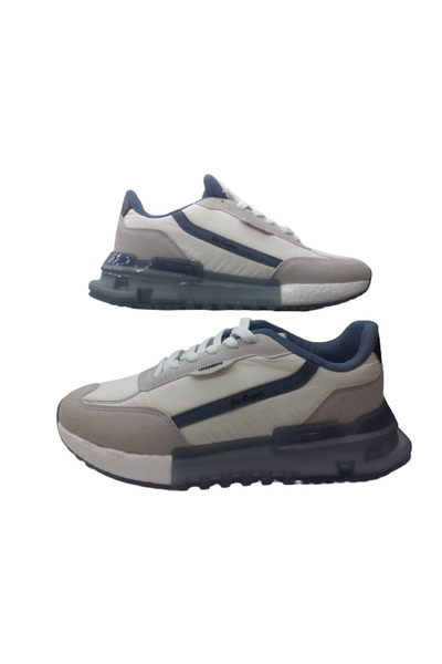 Lee Cooper Erkek Beyaz-Mavi Su Geçirmez Ortopedik Taban Günlük Spor Ayakkabısı