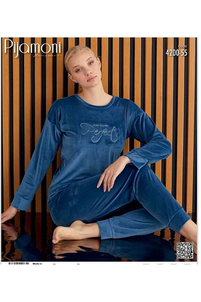 Pijamoni Set pijamale din catifea moale cu mânecă lungă pentru femei 4200