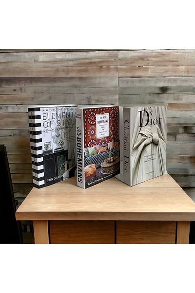 NARİBA 3-Piece Decorative Book Box Set