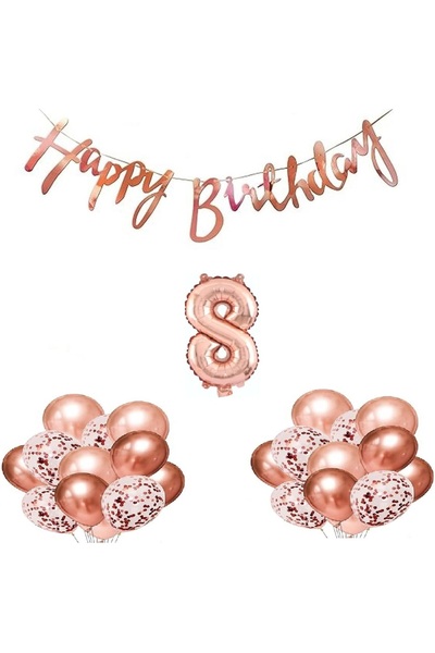 DÜVENCİ TİCARET ΣΕΤ ΜΠΑΛΟΝΙΩΝ ΓΙΑ ΓΕΝΕΘΛΙΑ ΣΕ ΧΡΩΜΑ ΡΟΖ ΧΡΥΣΟ