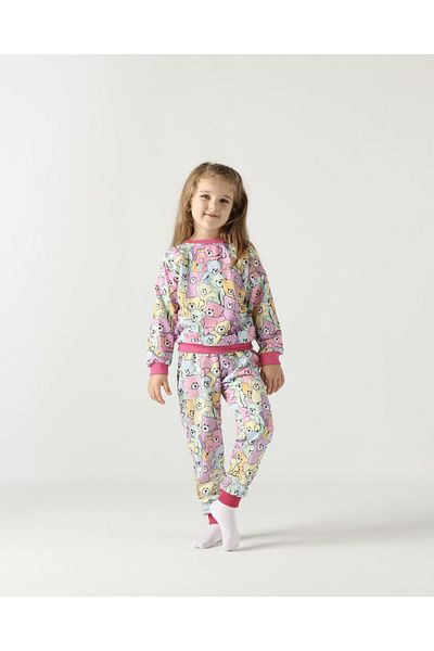 BUUFUU Panda Printed Children's Bottom Top Set