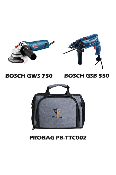 Bosch GSB 550 / BOSCH GWS 750 / PROBAG PB-TTC002 TAKIM ÇANTASI
