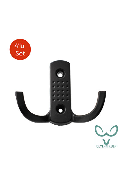 CEYLAN KULP 4'lü Siyah Noktalı Askı Mobilya Dolap Vestiyer Askısı