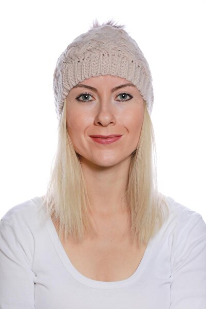 toptanhanem Стилна вълнена шапка с помпони - топла и модерна - розов цвят