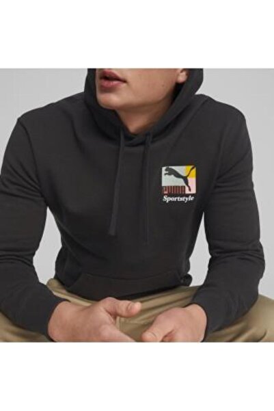 Puma Φούτερ με κουκούλα CLASSICS BRAND LOVE TR PUMA Μαύρο