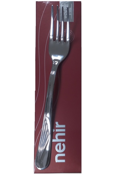 Nehir Kuşkanadı Sade 12 Adet Yemek Çatalı Düzine