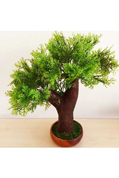 YEŞİLADA Yapay Bonsai Ağacı 50 Cm Boy Japon Çam Ağacı Minyatür Bonzai Ağaç Çiçek