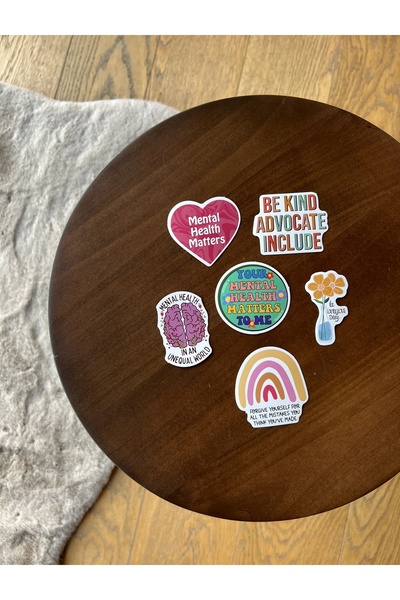 Metanoyaco Mental Health Stickers (6 Pcs, Shipping with Bag)