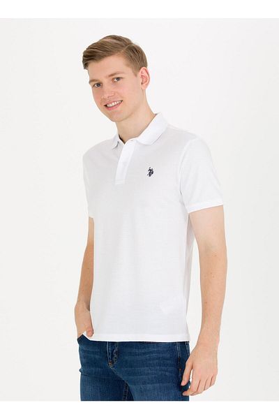 U.S. Polo Assn. Λευκό μπλουζάκι Polo, L