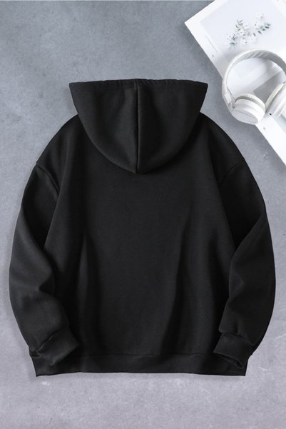 Ciel Lune Nevermind Unisex Women's and Men's Astronaut Model Oversize Sweatshirt Black