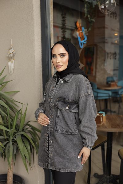 Modaluliwa Jeans jacket with elastic sleeves