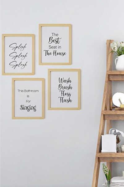 Ayışığı Dizayn Kupaonski set stola za pisanje sa prirodnim drvenim okvirom, 4...