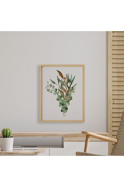 Ayışığı Dizayn Set de masă unică Natural Oak Leaf2 Cadru din lemn