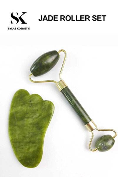 SYLAS KOZMETİK Yeşim Face Ve Yeşim Kalp Jade Masaj Taşı