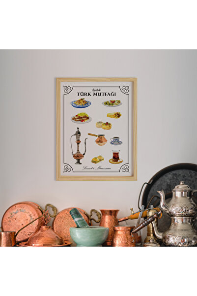 Ayışığı Dizayn Poster cu rama din lemn de bucatarie turceasca Set de pictura ...
