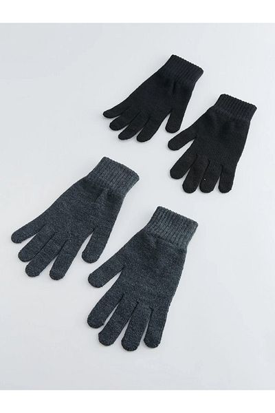 LC Waikiki LCW ACCESSORIES Men&#39;s Knitwear Gloves 2-pack