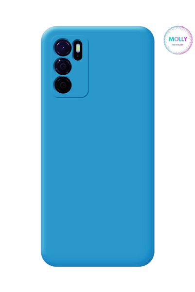 Molly Technology Silicone Case Velvet Inside Sky Blue Liquid for Oppo A16